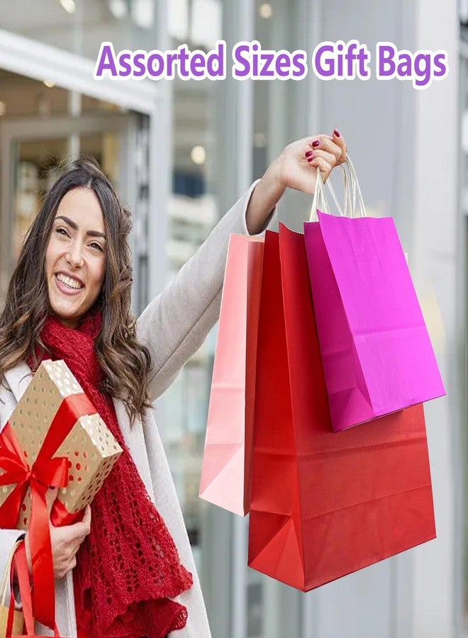 KEEPARTY 84 PCS Assorted Sizes Gift Bags with Handles 42 Gift Bags 4 Sizes 20 Colors 42 Tissue Papers 6 Color for Birthday Bridal Shower Christmas Party - Image 3